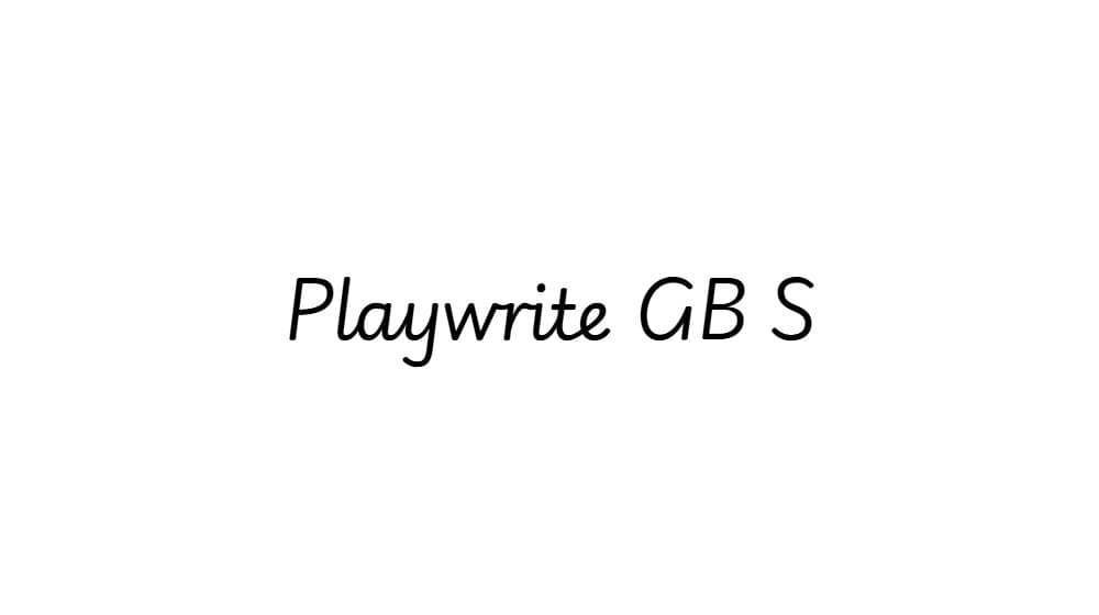 Playwrite GB S — preview 1