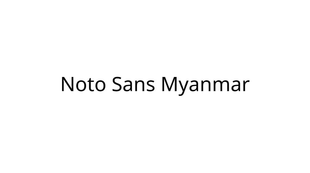 Noto Sans Myanmar — preview 1
