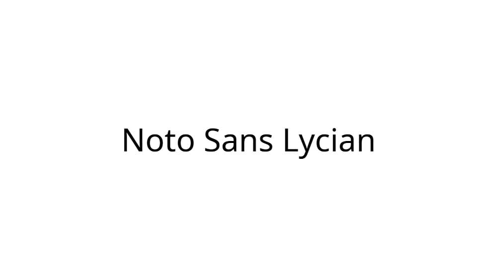 Noto Sans Lycian — preview 1