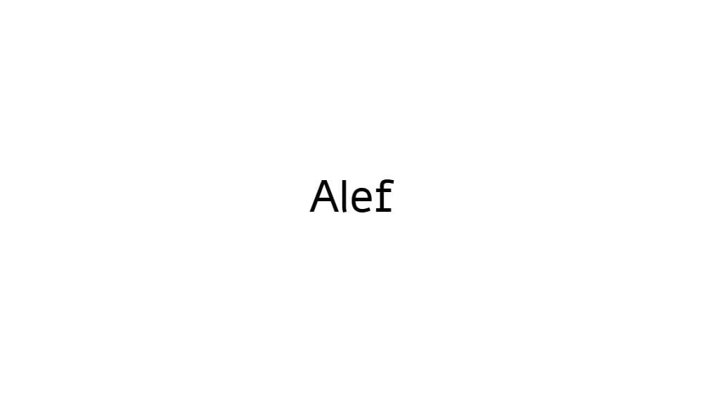 Alef — preview 1