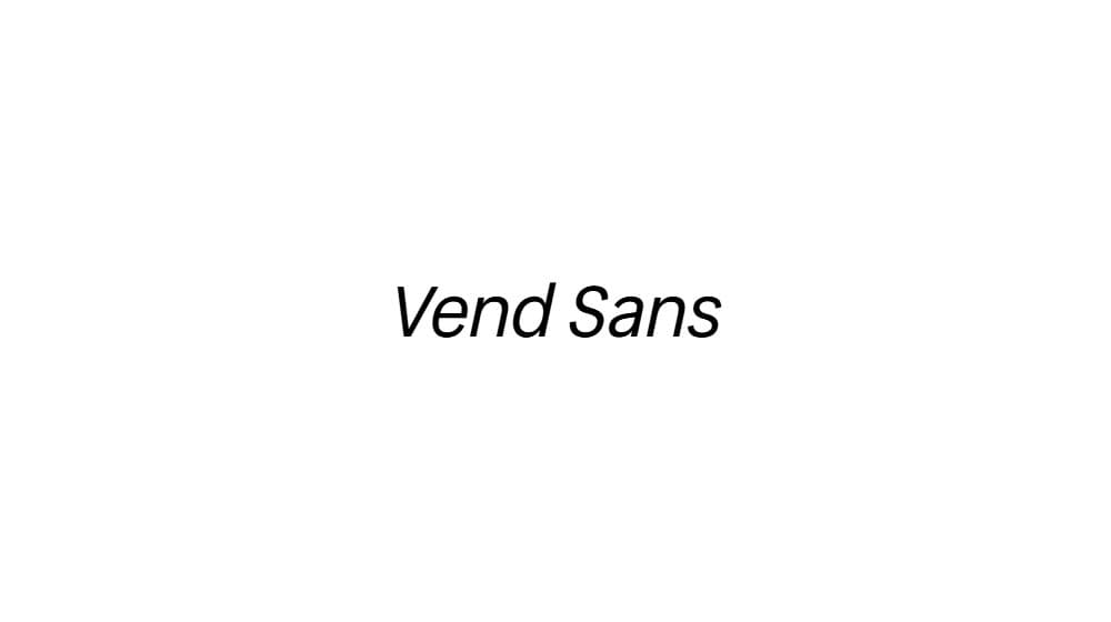 Vend Sans — preview 1