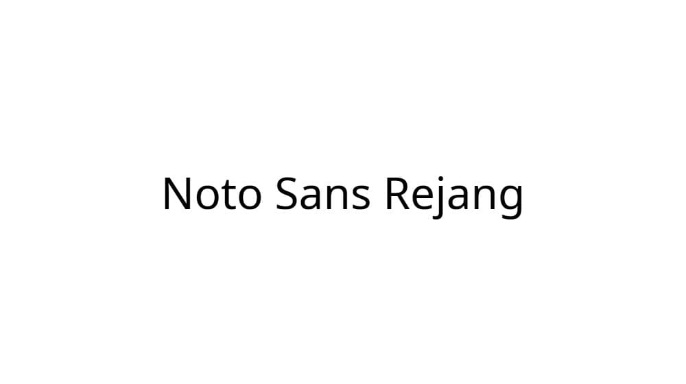 Noto Sans Rejang — preview 1