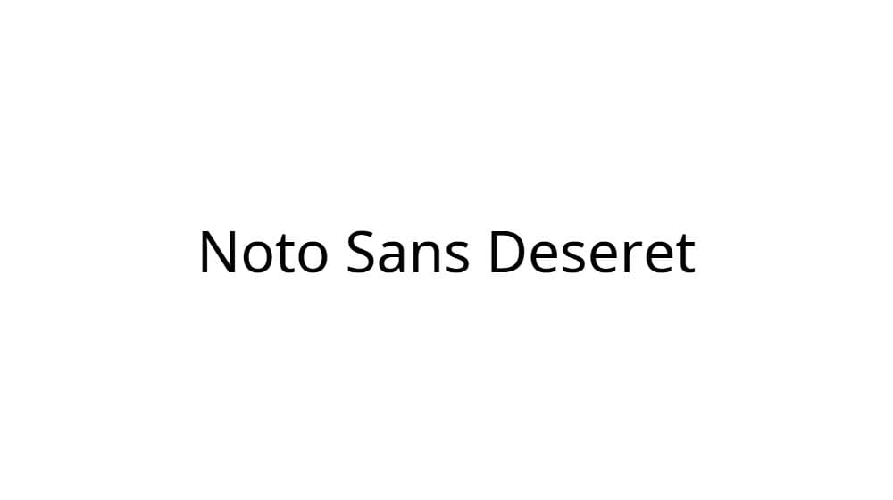 Noto Sans Deseret — preview 1