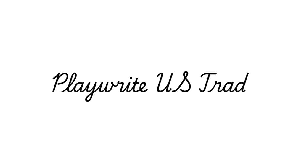 Playwrite US Trad — preview 1
