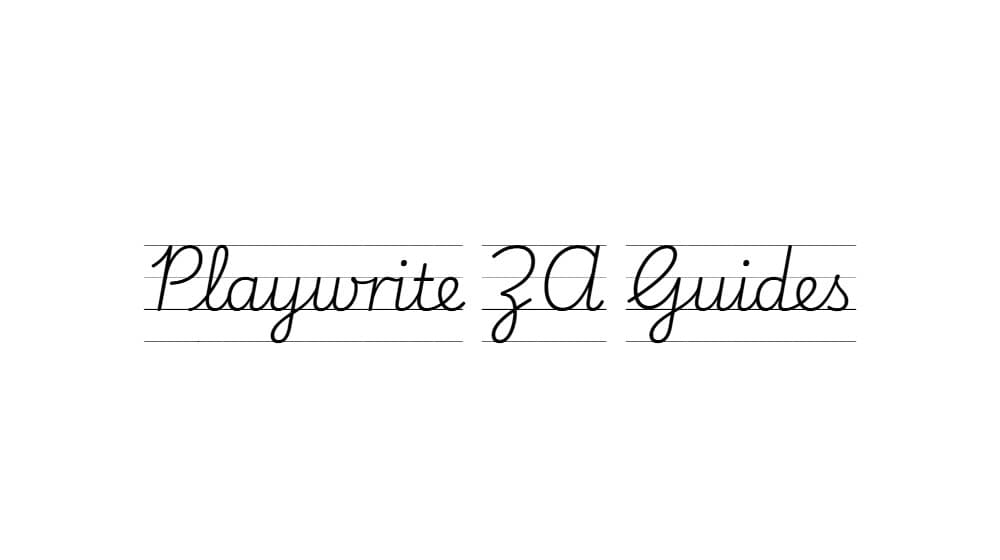 Playwrite ZA Guides — preview 1