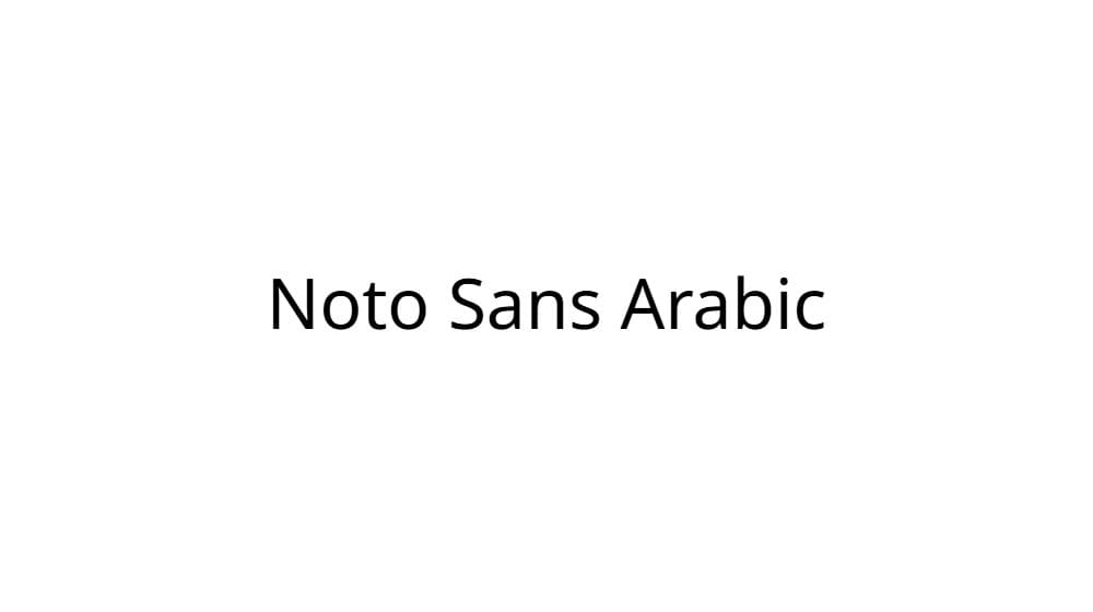 Noto Sans Arabic — preview 1