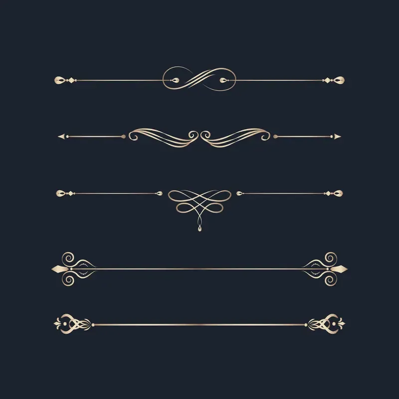 Vintage Swirl Design Elements — preview 1