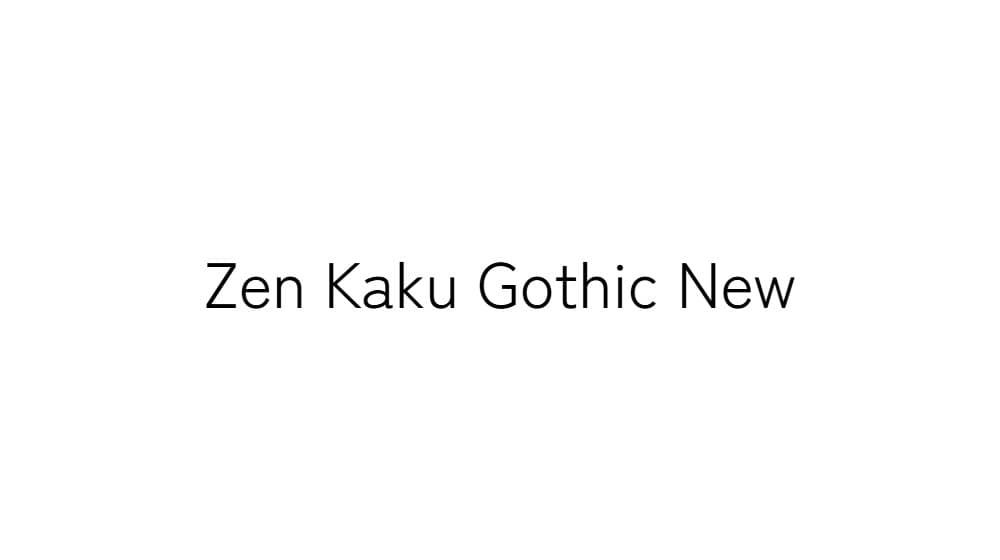 Zen Kaku Gothic New — preview 1