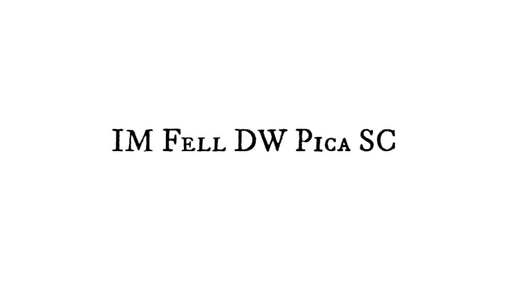 IM Fell DW Pica SC — preview 1
