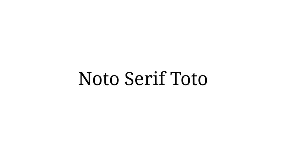Noto Serif Toto — preview 1