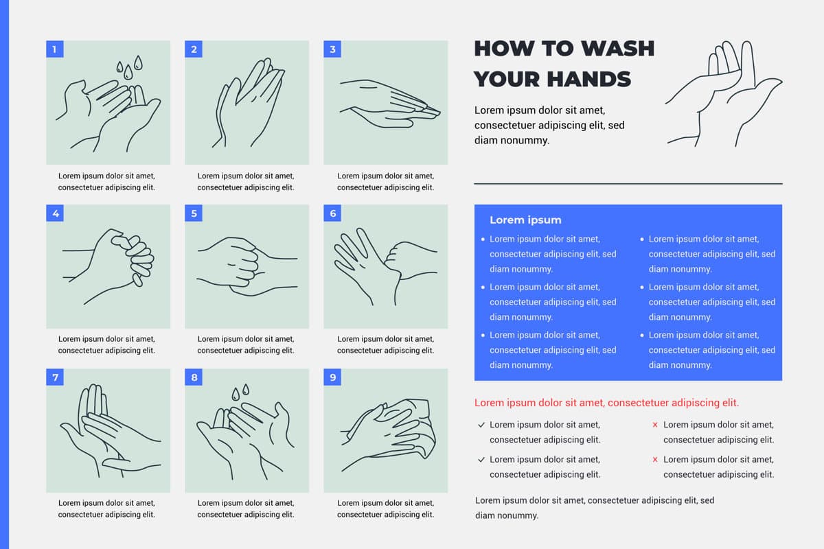 Clinical Hand Hygiene & Step-by-Step Sanitation Infographic — preview 1