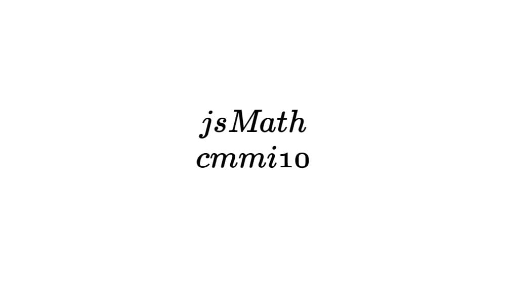 jsMath cmmi10 — preview 1