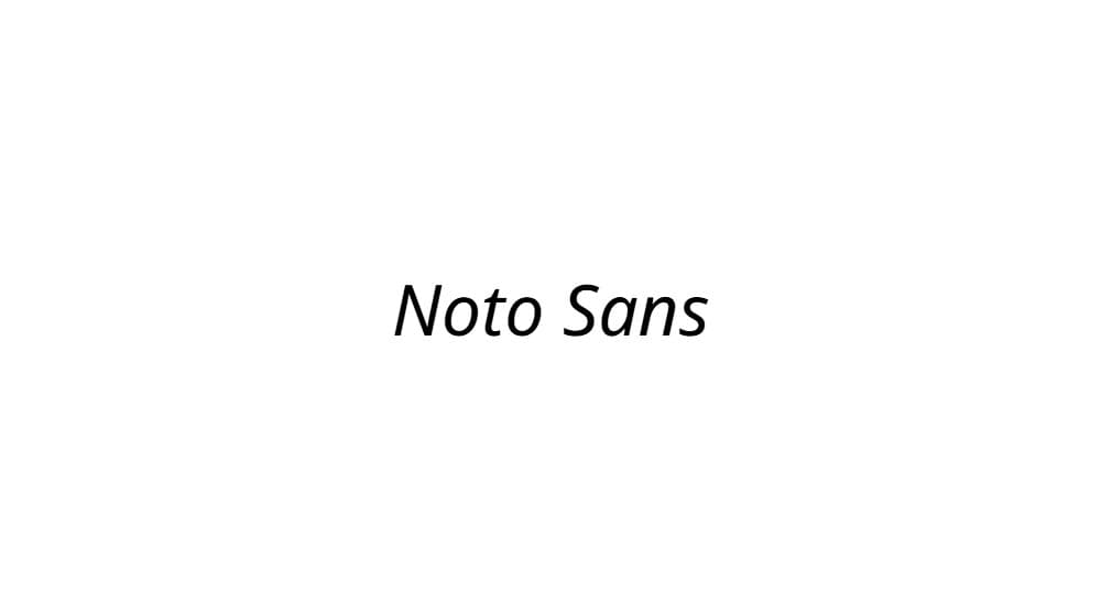 Noto Sans — preview 1