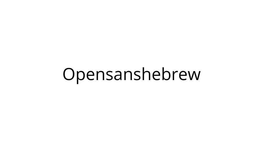 Opensanshebrew — preview 1