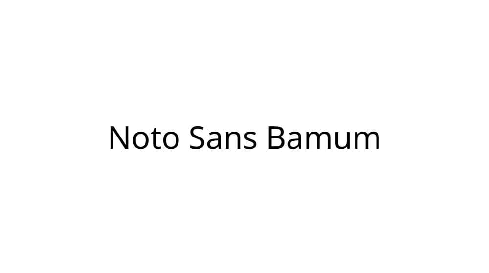 Noto Sans Bamum — preview 1