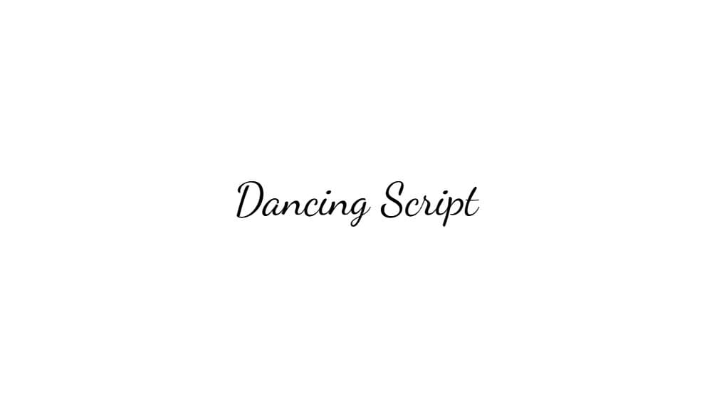 Dancing Script — preview 1