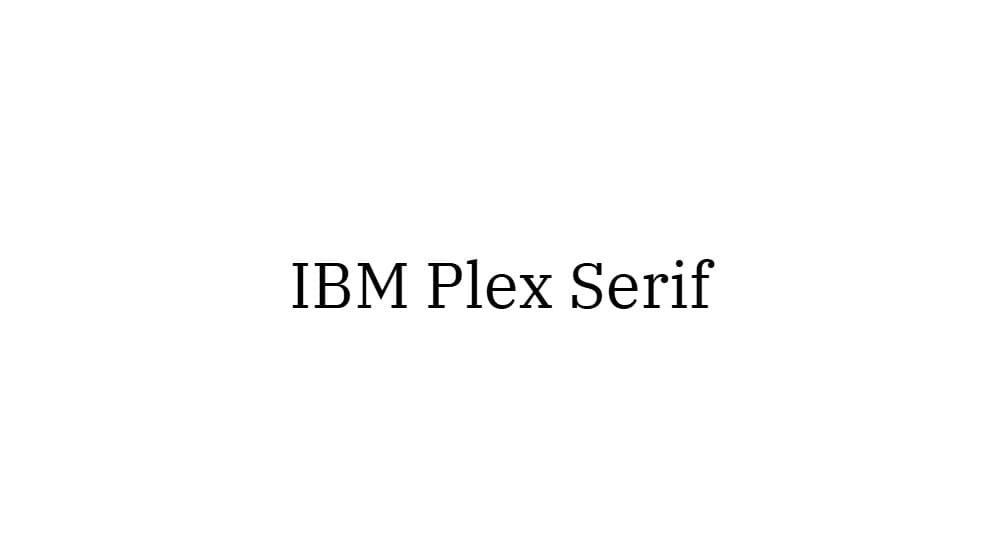 IBM Plex Serif — preview 1