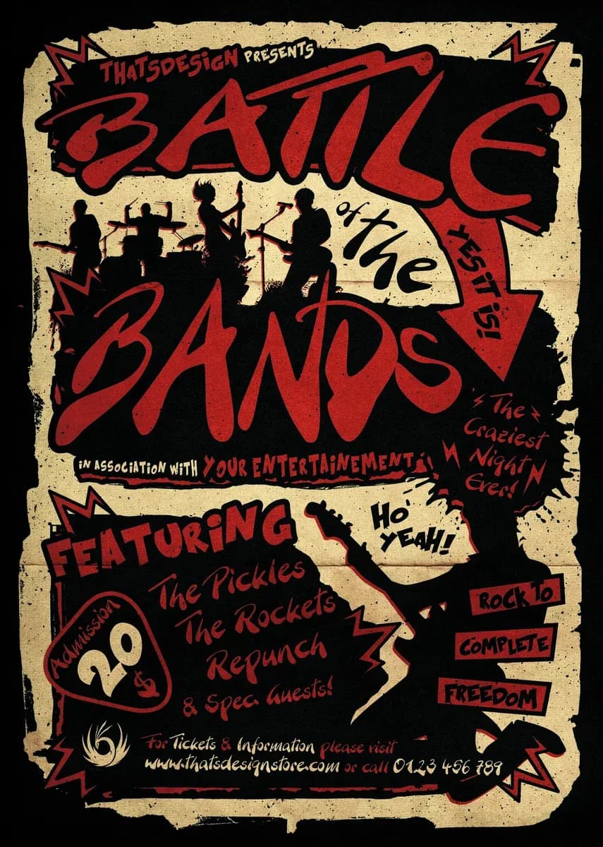 Battle Of The Bands Flyer Template — preview 1