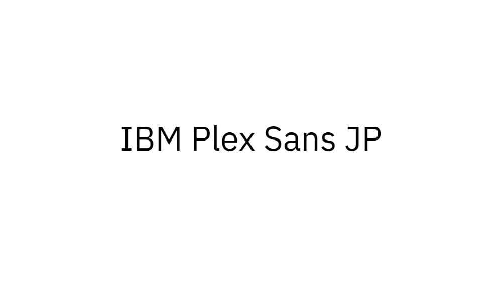 IBM Plex Sans JP — preview 1