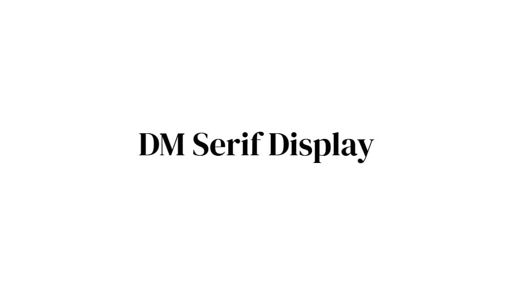 DM Serif Display — preview 1