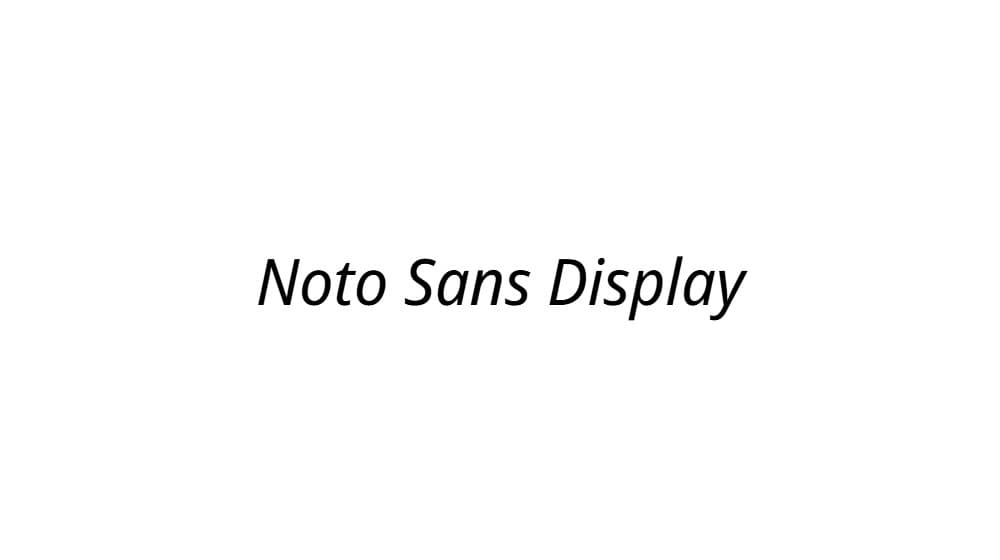Noto Sans Display — preview 1