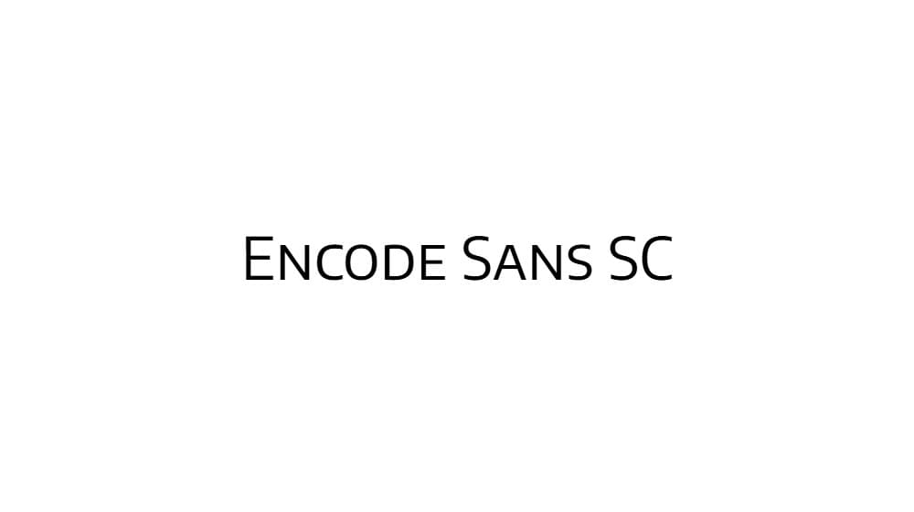 Encode Sans SC — preview 1