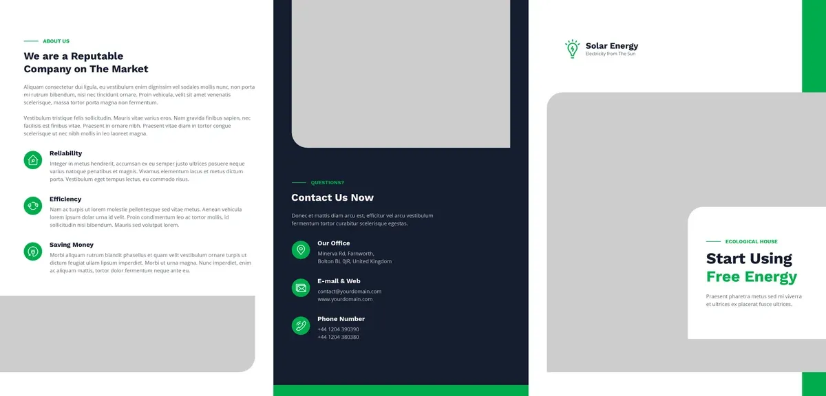 Brochure Solar Energy Tri Fold A5 — preview 1