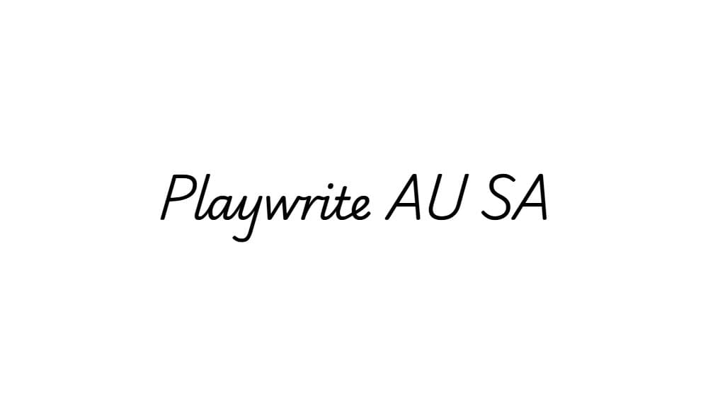 Playwrite AU SA — preview 1