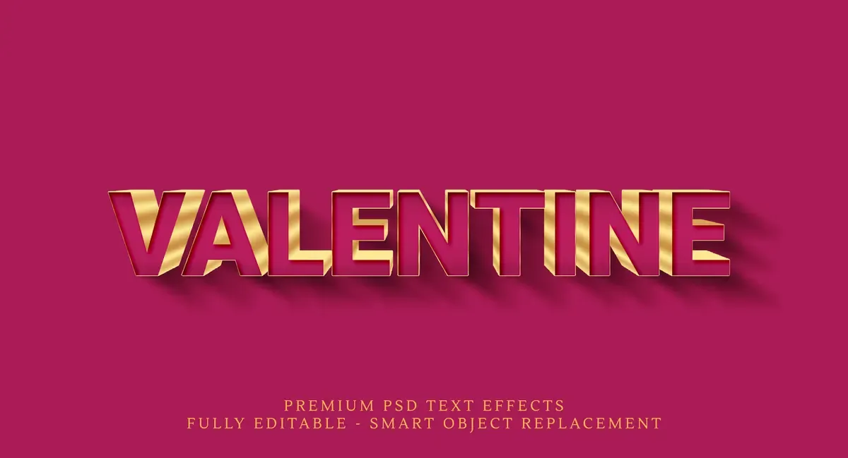 Happy Valentine Text Style Effect — preview 1