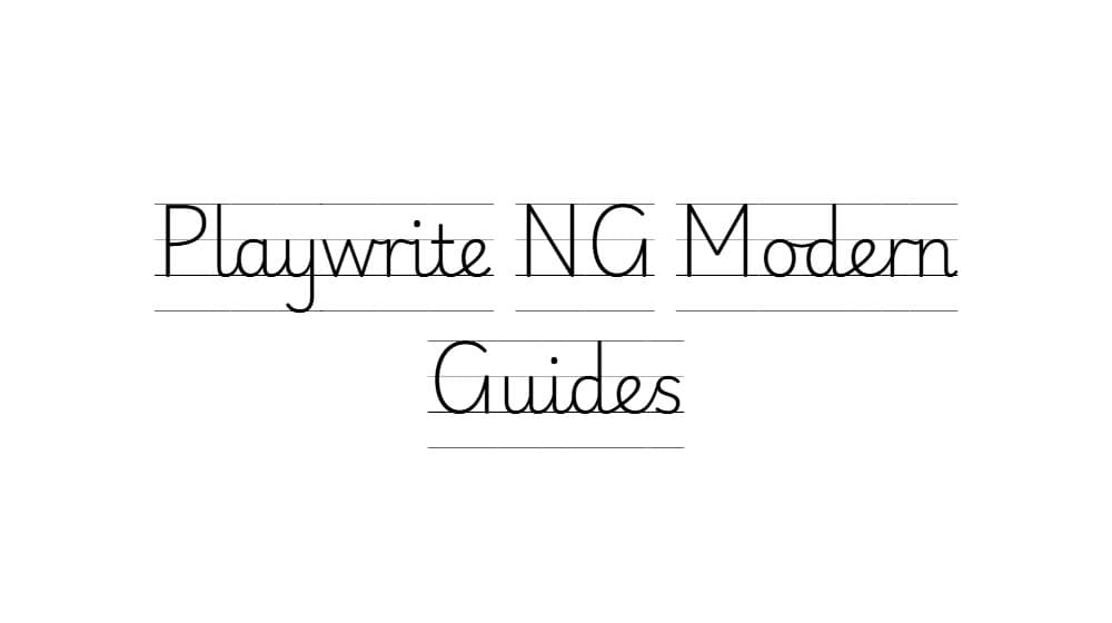 Playwrite NG Modern Guides — preview 1