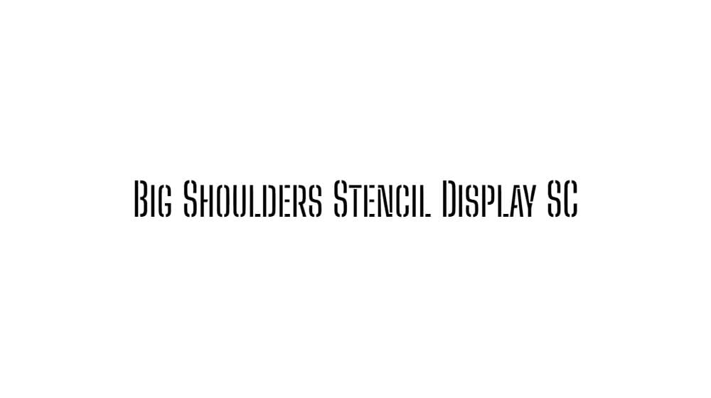 Big Shoulders Stencil Display SC — preview 1