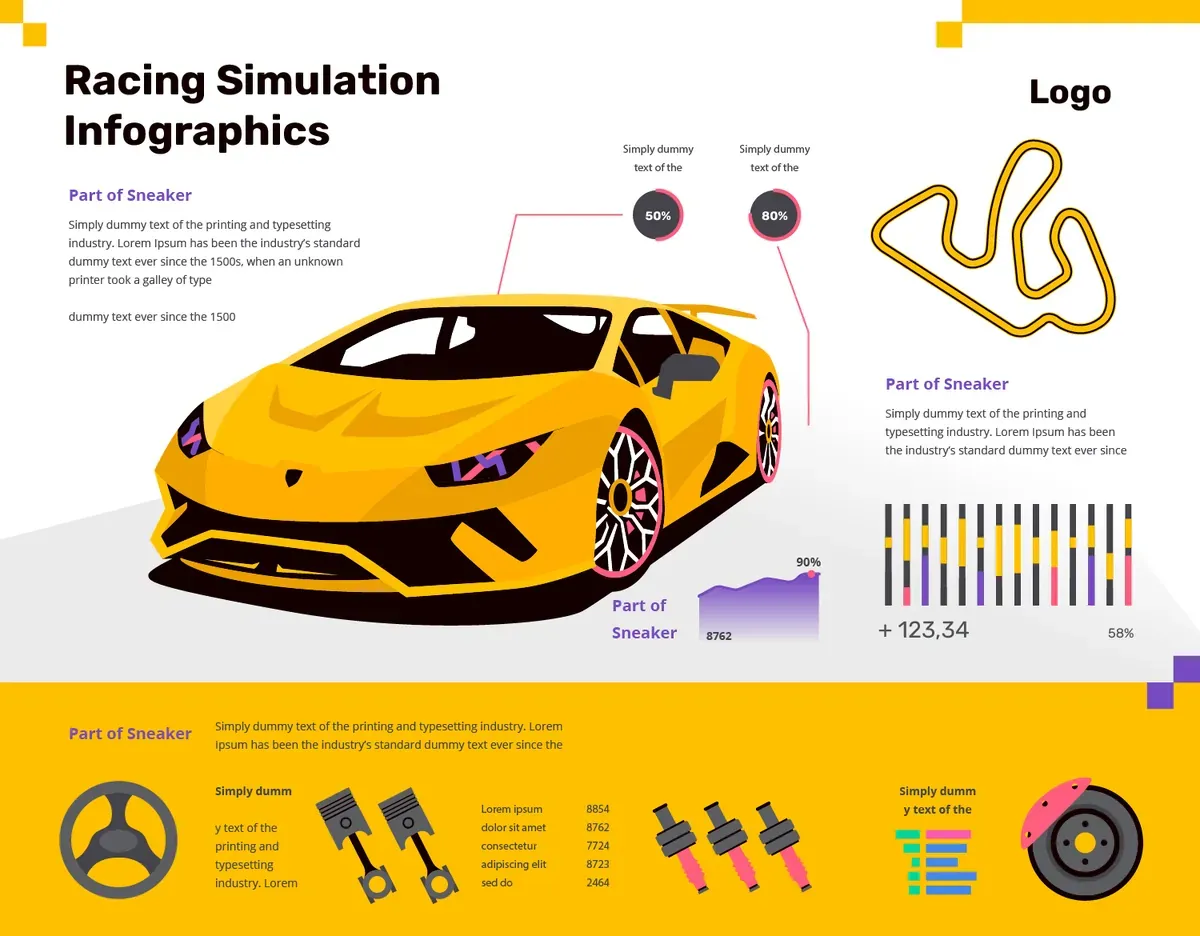 Cool Racing Infographic — preview 1