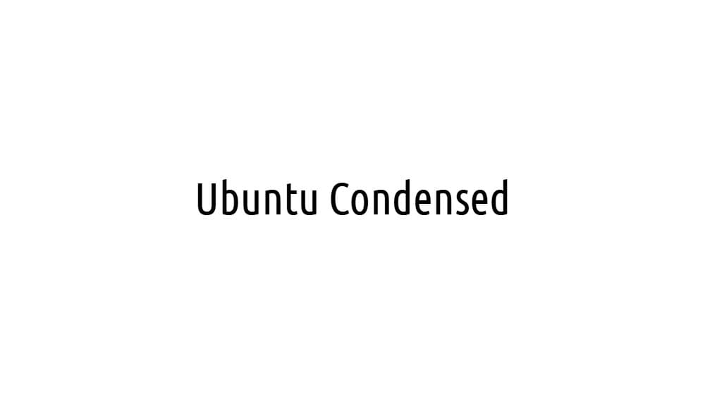 Ubuntu Condensed — preview 1