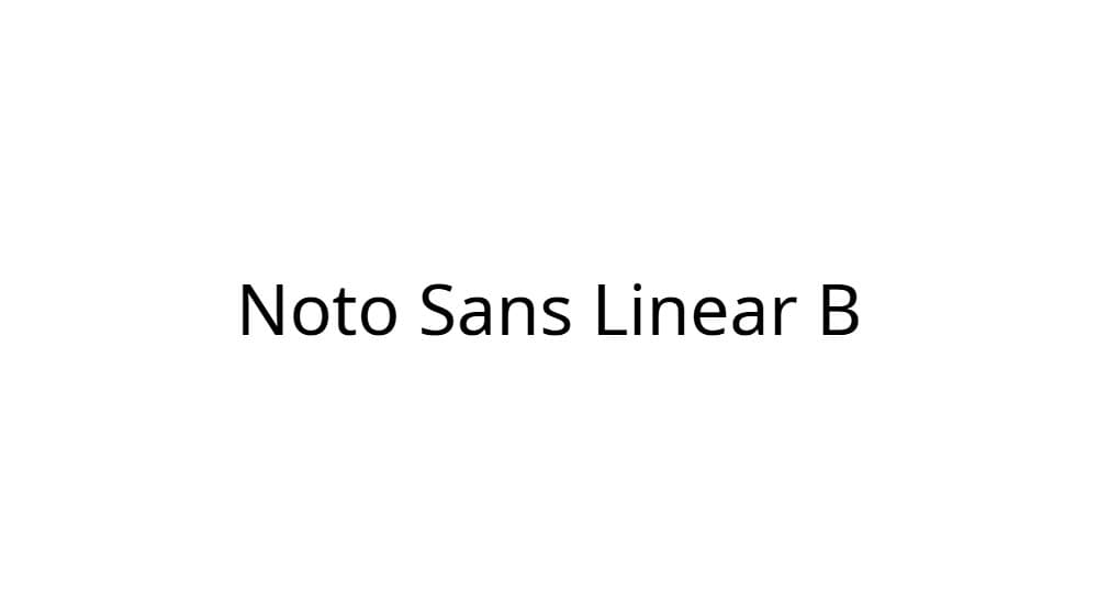 Noto Sans Linear B — preview 1
