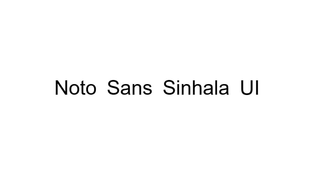 Noto Sans Sinhala UI — preview 1
