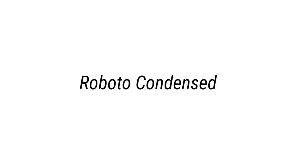 Roboto Condensed — preview 1