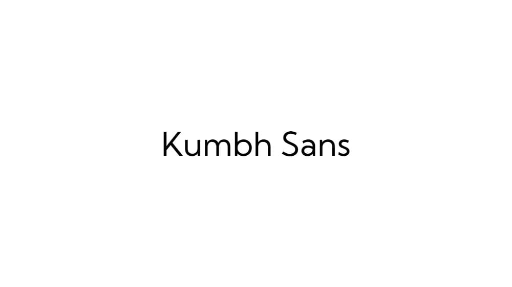 Kumbh Sans — preview 1
