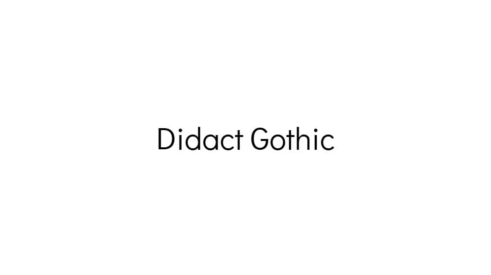Didact Gothic — preview 1