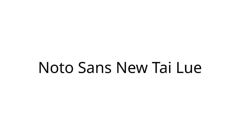 Noto Sans New Tai Lue — preview 1
