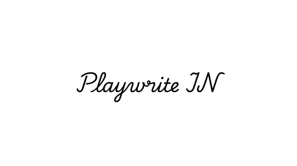 Playwrite IN — preview 1