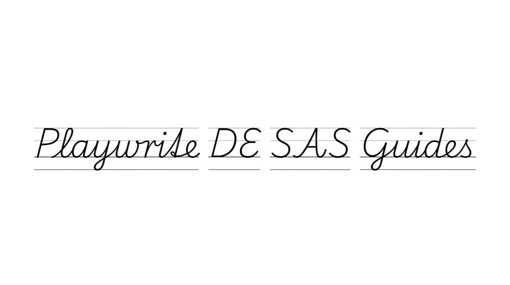 Playwrite DE SAS Guides — preview 1