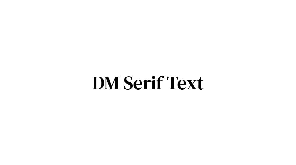DM Serif Text — preview 1