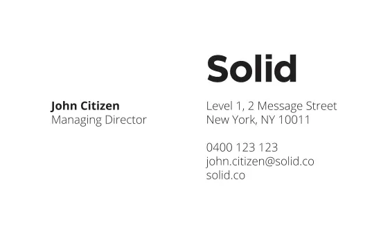 Stationery Identity Solid - Cardfront 3.5inx2in — preview 1