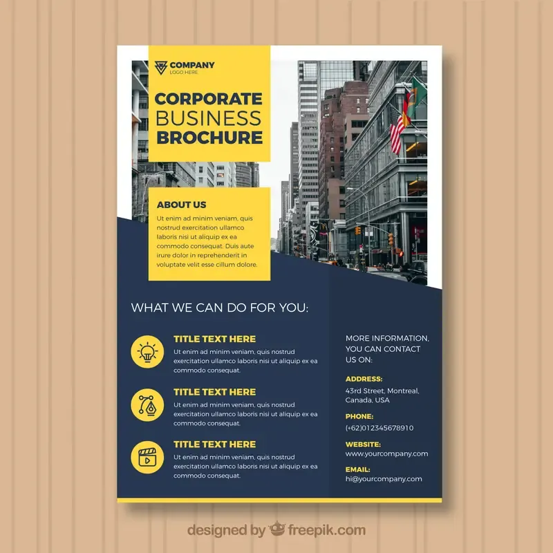Business Brochure In A5 Size With Flat Style (1) — preview 1