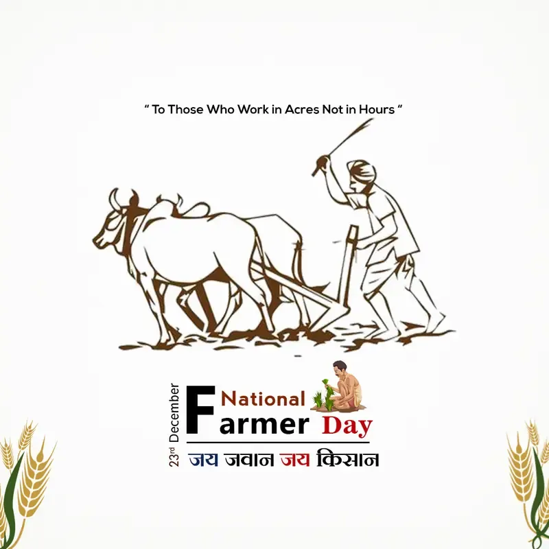 Kisan Diwas (National Farmers Day) Festive Graphics & Social Media Kit — preview 1