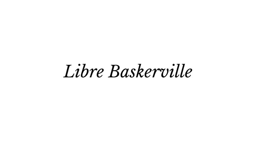 Libre Baskerville — preview 1