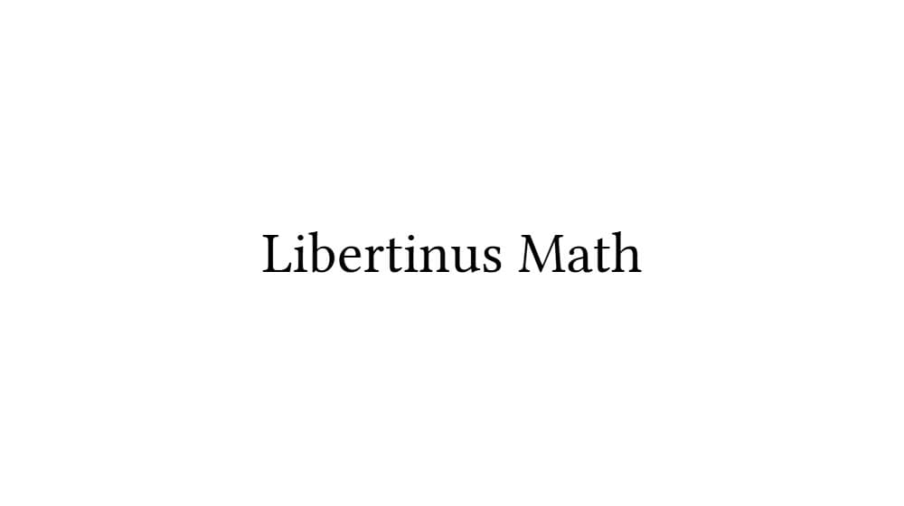 Libertinus Math — preview 1