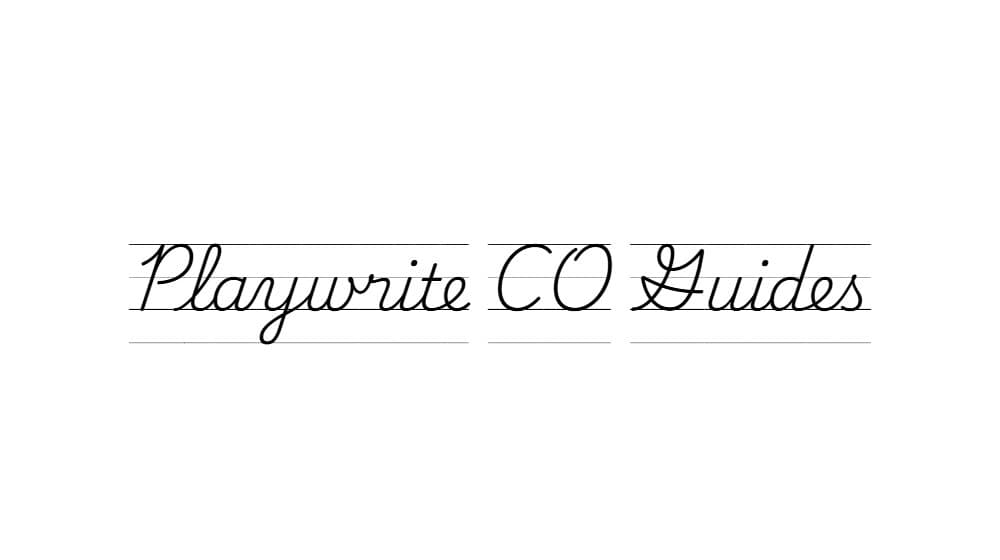 Playwrite CO Guides — preview 1
