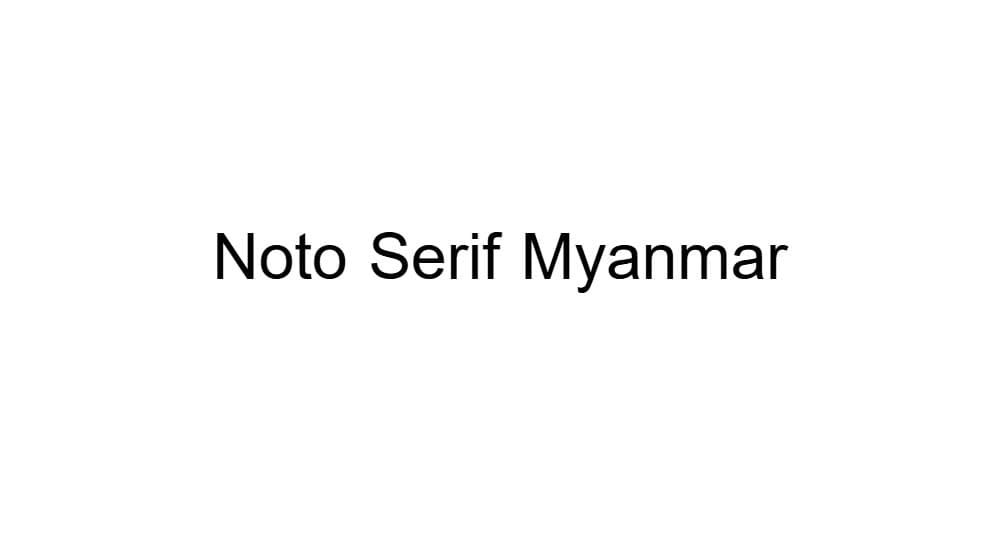 Noto Serif Myanmar — preview 1