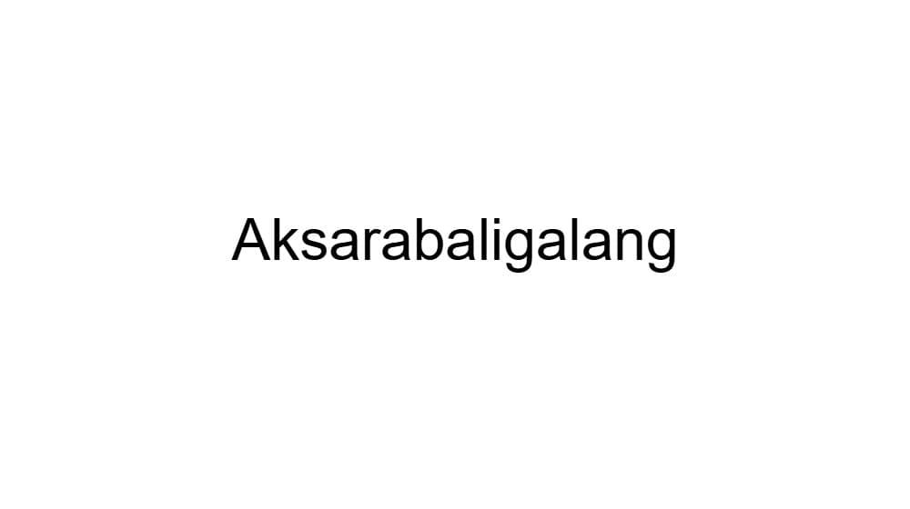 Aksarabaligalang — preview 1